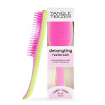 Tangle Teezer Ultimate Detangler Curly Hair Brush, Dry & Wet Hairbrush, Reduces Frizz & Breakage, for 3C to 4C Curly Hair Types, Cyber Lime & Pink