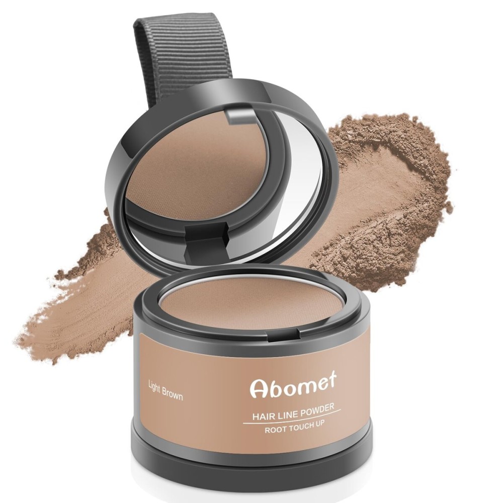 Root Touch Up Instantly Gray Hair Coverage and Hairline Powder, Conceal Hair Loss and Thinning For Women and Men, Hair Fibers (Light Brown)