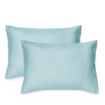 EXQ Home Toddler Pillowcases 13x18 Travel Pillow Case Set of 2, Small Pillow Case Fits Baby Pillow Sized 12x16, 13x18, Kids Pillowcases 2 Pack Machine Washable (Blue Coral)
