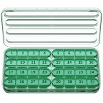 Zoksi Monthly Pill Organizer 1 Time a Day, 30 Day Pill Box Organizer Once a Day, One Month Large Pill Case for Travel, 31 Day Daily Medcine Container for Vitamins, Supplement & Medication (Olive)