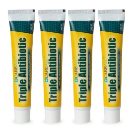 CareAll Triple Antibiotic Ointment 1.0 oz (4 Pack), First Aid Ointment for Minor Scrapes, Cuts, and Burns to Help Prevent Infection, Compare to The Active Ingredients of The Leading Brand