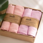 Baby Bassinet Sheets 4 Pack Compatible with AMKE Baby Bassinets(30 x 21), RONBEI, Pamobabe and Yacul Bedside Sleeper, Ultra Soft & Skin-Friendly, Pink and Violet