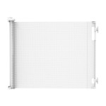 Retractable Baby Gate Perma Child Safety 33 Tall x 71 Wide, Mesh, for Stairs, Doorways, Dogs, Pets, Indoor, Outdoor, One-Handed Operation, Locking, Easy Install, Hardware Mount, White