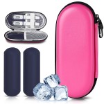 MOSLA Insulin Cooler Travel Case for Diabetic Organize Medication Insulated Cooling Bag with 2 Ice Packs for Insulin Pens and Other Diabetic Supplies