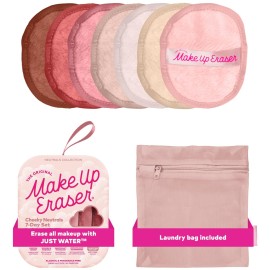 The Original Makeup Eraser 7-Day Set, Erase All Makeup with Just Water, Including Waterproof Mascara, Eyeliner, Foundation, Lipstick, Sunscreen, and More! Cheeky Neutrals, 7ct.