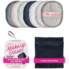 The Original Makeup Eraser 7-Day Set, Erase All Makeup with Just Water, Including Waterproof Mascara, Eyeliner, Foundation, Lipstick, Sunscreen, and More! Cool Gal Neutrals, 7ct.