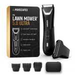 MANSCAPED The Lawn Mower 5.0 Ultra Groin & Body Hair Trimmer - Dual-Head SkinSafe Trimmer & Foil Blades, Waterproof Wet/Dry Groomer, USB-C Rechargeable with Travel Case, Mens Ball Shaver, Black