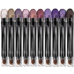 LUXAZA 10PCS Eyeshadow Stick Set,Pro Longwear Purple Cream Eye Shadow Brightener Pencil Crayon Makeup Sticks-Grape Glam