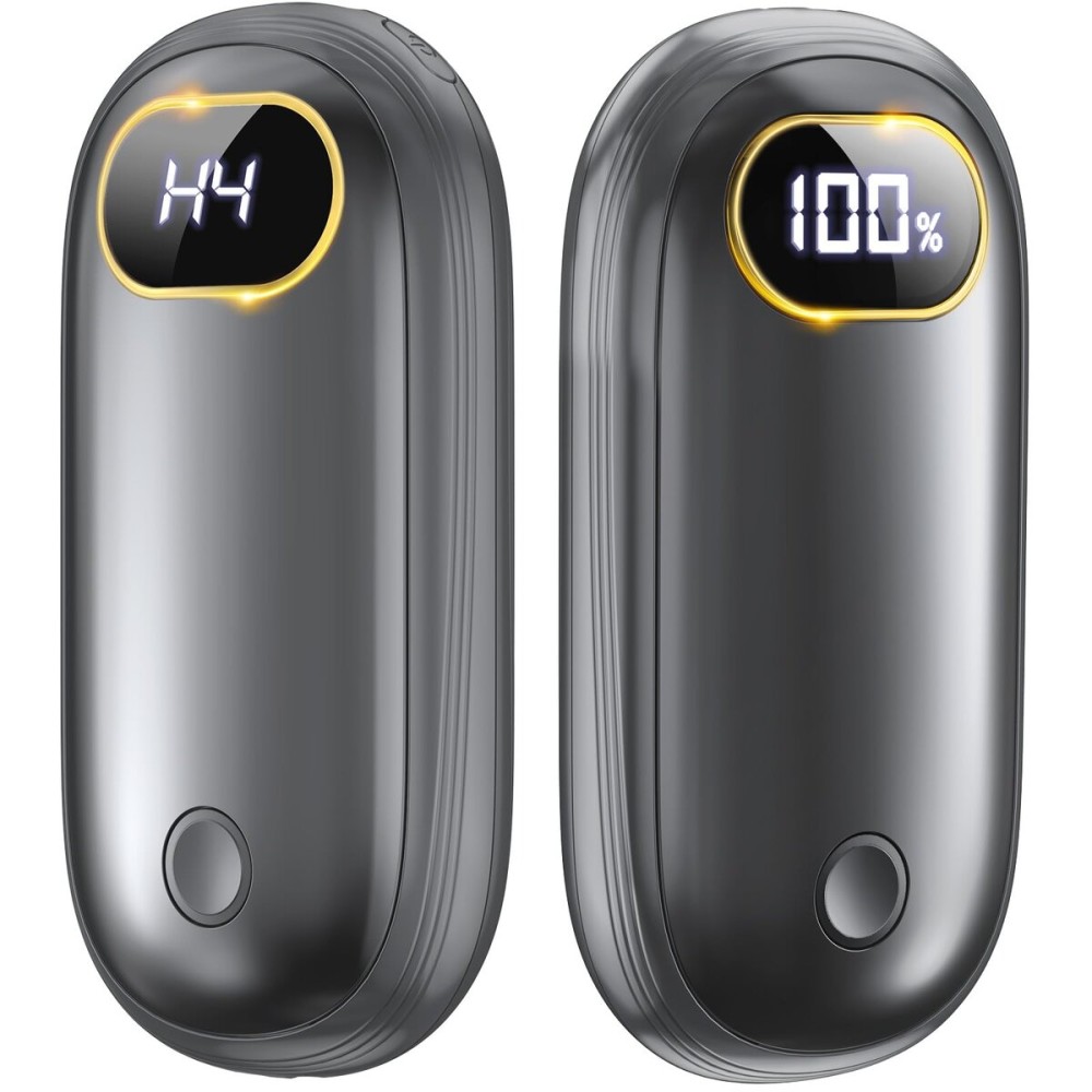 Hand Warmers Rechargeable - Electric Hand Warmers 2 Pack with Dual-Sided Heating for 15Hrs Warmth, LED Display & Flashlight, Hunting Essentials, Gifts for Christmas Man Women Raynauds Golf