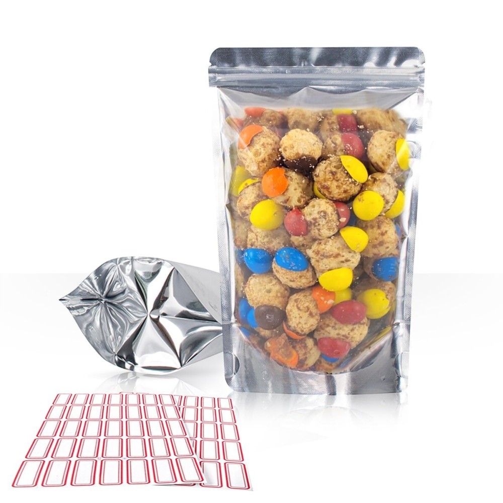BELLE KR 3x5 Small Mylar Bags for Freeze Dried Candy - Pack Of 100-4 Mil Thick - Clear Mylar Bags with See Through Window for Freeze Drying