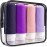 GLAMFIELDS Travel Bottles for Toiletries TSA Approved, 3oz Size Leak Proof Silicone Travel Containers for Shampoo, Lotion,Easy to Squeeze Portable, Essentials for Traveling (4 Pack) Purple