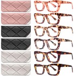 CCVOO Stylish Reading Glasses for Women, Eyeglasses, Blue Light Readers for Women, Computer Eye Glasses, Cheaters