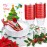 Festiva 176Pcs Christmas Plastic Plates Heavy Duty- Christmas disposable Dinnerware Set-include 50Plates 25Plastic Silverware 25Cups 25Holly Berry Napkins