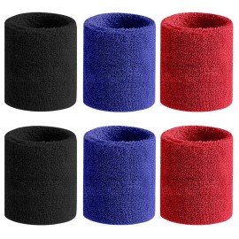 BEACE Sweatbands Sports Wristband for Men & Women - Moisture Wicking Athletic Cotton Terry Cloth Sweatband for Tennis, Basketball, Running, Gym, Working Out