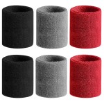 BEACE Sweatbands Sports Wristband for Men & Women - Moisture Wicking Athletic Cotton Terry Cloth Sweatband for Tennis, Basketball, Running, Gym, Working Out