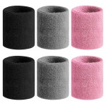 BEACE Sweatbands Sports Wristband for Men & Women - Moisture Wicking Athletic Cotton Terry Cloth Sweatband for Tennis, Basketball, Running, Gym, Working Out