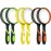 Leffis 6 Pack Magnifying Glass, 10X Non-Slip Handheld Reading Magnifier for Kids and Seniors, 75mm Magnifying Glass Lens for Reading, and Nature Exploration