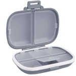 Holii Travel Pill Organizer, 8 Compartments Portable Pill Case, Daily Pill Box to Hold Vitamins, Small Pill Container for Pocket Purse Medicine OrganizerGray