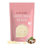 GIRLEARLE Hard Wax Beads, 1lb Wax Beans for Hair Removal, Hard Wax for Sensitive Skin at Home, Wax Refill Perfect for Eyebrow, Facial, Brazilian Bikini, Legs and Full Body for Women and Men (Cream)