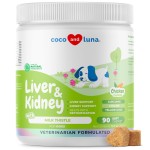 Milk Thistle for Dogs - 90 Soft Chews - Liver and Kidney Support - Hepatic Support with EPA & DHA - Detox - Liver Supplement for Dogs with Choline and L-Arginine.