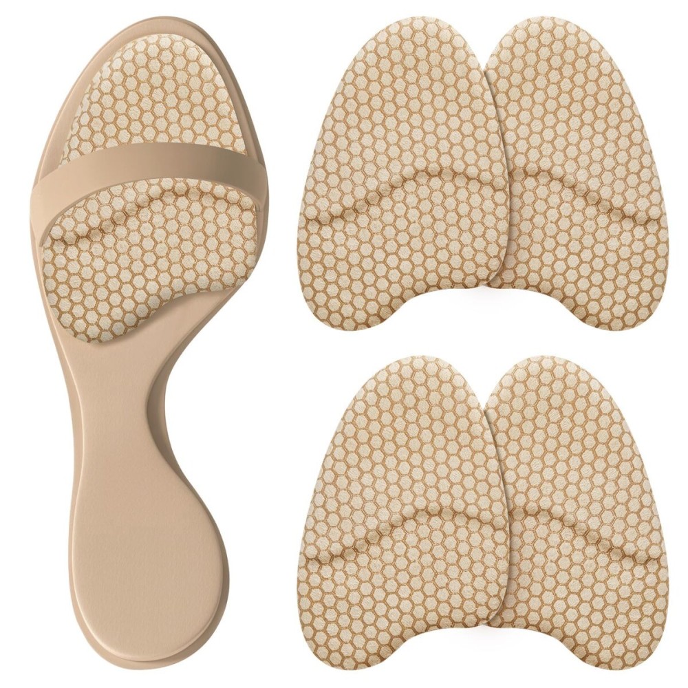 ZAIWOO Metatarsal Pads, Ball of Foot Cushions for Women, Heel Inserts, Anti-Slip Comfort Pads for High Heels, Invisible Design (2 Pairs)