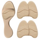 ZAIWOO Metatarsal Pads, Ball of Foot Cushions for Women, Heel Inserts, Anti-Slip Comfort Pads for High Heels, Invisible Design (2 Pairs)