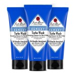 Jack Black Turbo Wash Energizing Body & Hair Cleanser, 3 Fl Oz - Rosemary, Eucalyptus & Juniper Berry - Mens Body Wash, Mens Shampoo, Hair Care, Dual-Purpose Body Wash Men, Sulfate-Free, Pack of 3