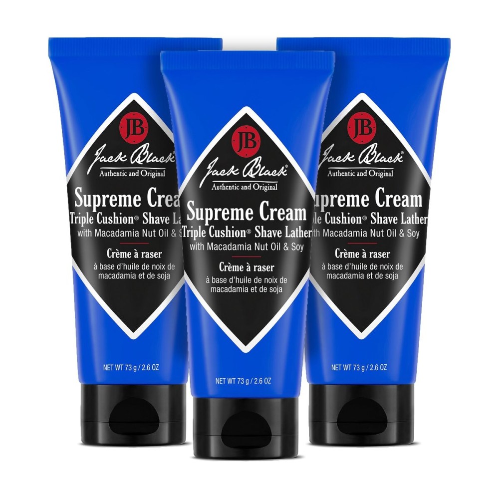 Jack Black Supreme Cream Triple Cushion Shave Lather, 2.6 Ounce (Pack of 3)