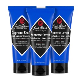 Jack Black Supreme Cream Triple Cushion Shave Lather, 2.6 Ounce (Pack of 3)