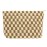 PAZIMIIK Knitted Checkered Makeup Bag Large Zipper Make Up Accessory Pouch for Purse Cosmetic Brush Bag for Travel Essential,Coffee