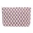 PAZIMIIK Knitted Checkered Makeup Bag Large Zipper Make Up Accessory Pouch for Purse Cosmetic Brush Bag for Travel Essential,Purple