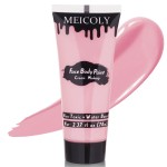 MEICOLY Light Pink Halloween Face Body Paint,2.37Oz Large Tube Water Based Body Paint for Adults and Children,Pastel Pale Pink Face Paint for Stage SFX Special Effects Cosplay Makeup