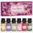SALUBRITO Floral Fragrance Oils Set, Essential Oils for Diffuser & Candle Making Scents, 6x10ml Aromatherapy Oils Gift Set - Jasmine, Lavender, Rose, Gardenia, Cherry Blossom, Honeysuckle Oil