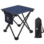 Opliy Camping Stool, Folding Small Chair Portable Camp Stool for Camping Fishing Hiking Gardening and Beach, Camping Seat with Carry Bag (Blue)