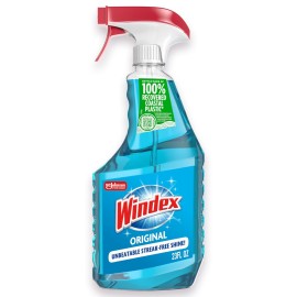 Windex Glass and Window Cleaner Spray Bottle, Packaging Designed to Prevent Leakage and Breaking, Surface Cleaning Spray, Original Blue Scent, 23 Fl Oz