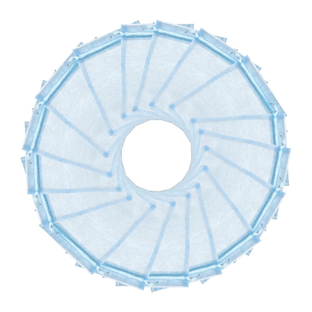 Wudygirl 100PCS Sheer Organza Bags - 5x7 Inch Drawstring Jewelry & Candy Favor Bags for Wedding Party (Sky Blue)