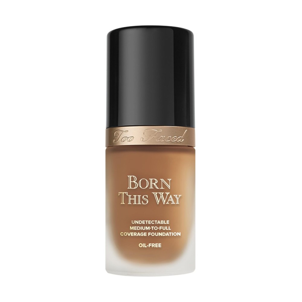 Too Faced Born This Way Natural Finish Longwear Liquid Foundation | Medium-To-Full Coverage | Hydrating + Oil Free, 1 Fl Oz, Mocha