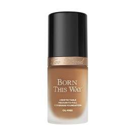 Too Faced Born This Way Natural Finish Longwear Liquid Foundation | Medium-To-Full Coverage | Hydrating + Oil Free, 1 Fl Oz, Mocha