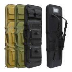RUBY.Q 32 Rifle Bag, Black Tactical Long Rifle Backpack, Portable Shotgun Case for Firearm Storage and Transportation, Suitable for Outdoor Hunting Shooting (32 Black)