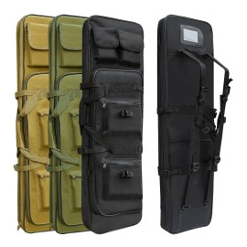 RUBY.Q 32 Rifle Bag, Black Tactical Long Rifle Backpack, Portable Shotgun Case for Firearm Storage and Transportation, Suitable for Outdoor Hunting Shooting (32 Black)