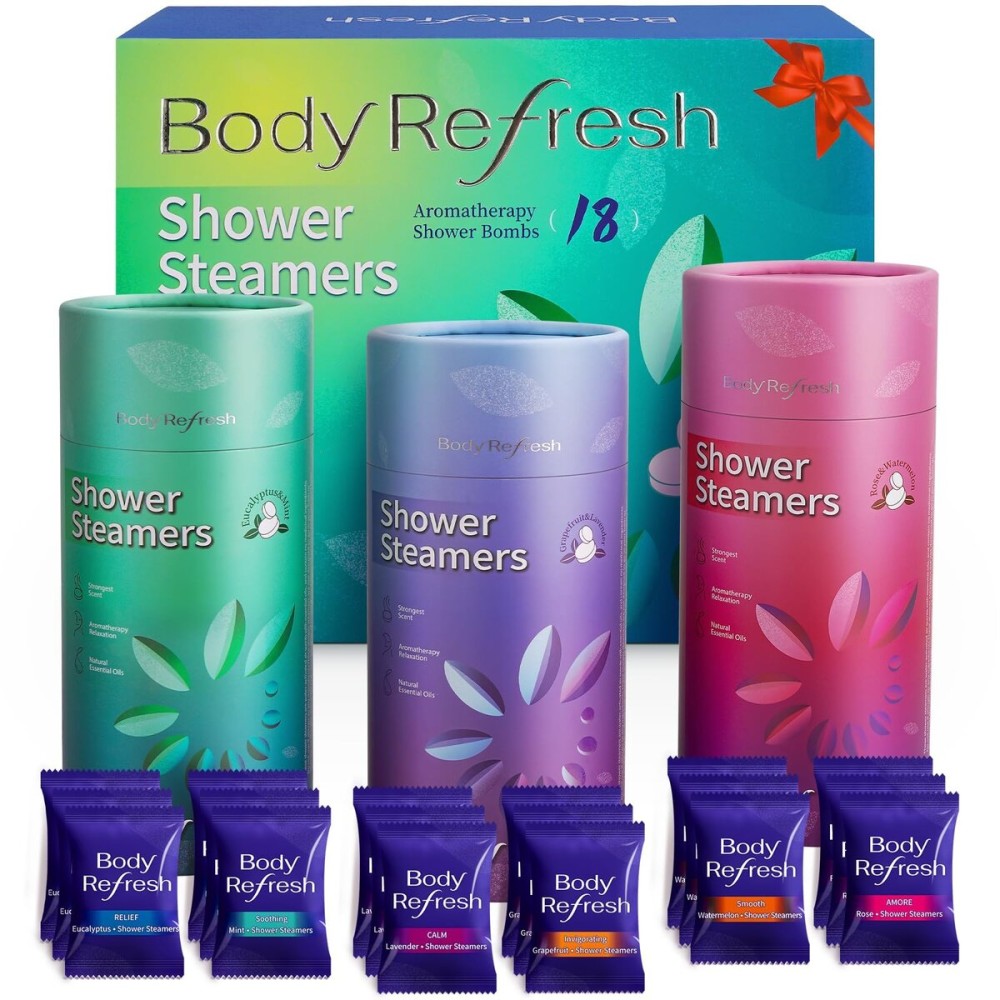 Shower Steamers Aromatherapy - Birthday Gifts for Women, 18 Pack Shower Bombs with Essential Oils, Self Care Gifts for Women, Mom, Womens Christmas Gifts, Stocking Stuffers for Adults Women Men Teens