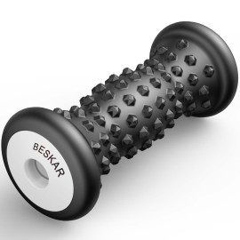 BESKAR Foot Massage Roller for Plantar Fasciitis Relief, Portable Reflexology Tool Pressure Point Massage Rollers, Deep Tissue Massages for Relieving Feet Arch Heel Pain, Myofascial Pain Syndrome