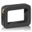 Prite Clear Makeup Bag Cosmetic Organizer Case Waterproof Travel Toiletry Bag Skincare Pouch with Golden Zipper(Black)