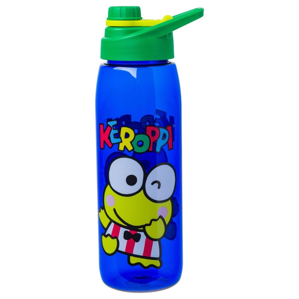 Silver Buffalo Sanrio Hello Kitty and Friends Keroppi Water Bottle with Screw-On Lid, 28 Ounces