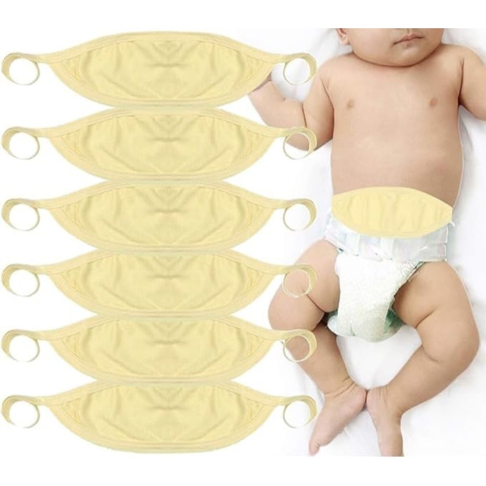 ToBeInStyle Babies 3-Pack Soft Cotton Baby Binder Belly Button Protector - Yellow - One Size