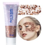 MEICOLY Brown Body Glitter,Deer Maroon Face Glitter Gel,Mermaid Sequins Halloween Glitter Face Paint,Chunky Glitter for Face Body Eye Lip Hair,Glitter Makeup for Women and Kids