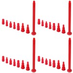 Semlos Butane Refill Adapter, 4 Adapter Tips, Compatible Lighters & Torches, Torch Kit Set for All Nozzle\'s Butane Bottle, Red