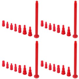 Semlos Butane Refill Adapter, 4 Adapter Tips, Compatible Lighters & Torches, Torch Kit Set for All Nozzle\'s Butane Bottle, Red