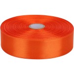 Baocuan 1 inch Orange Satin Ribbon 50 Yards Solid Fabric Ribbons Roll for Wedding Invitations, Bridal Bouquets, Sewing, Party Decorations, Gift Wrapping and More