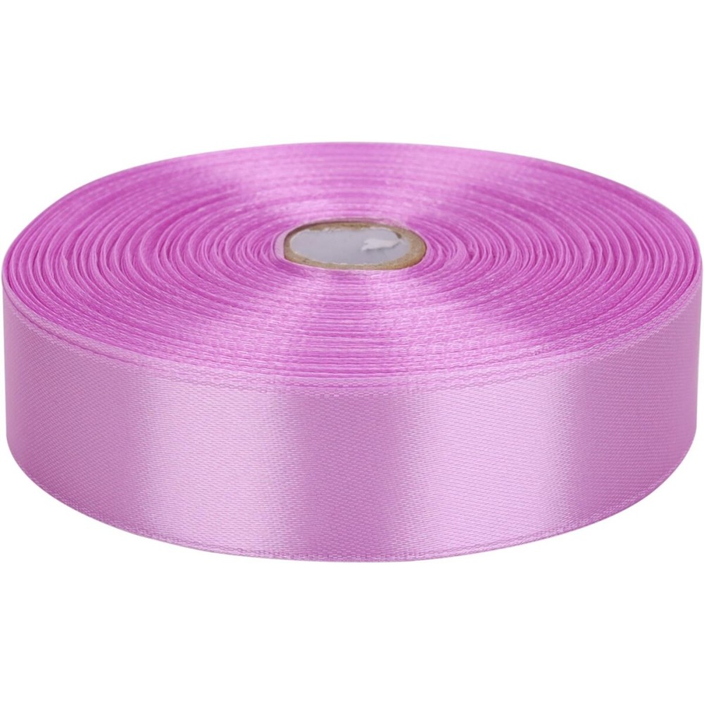 Baocuan 1 inch Lilac Satin Ribbon 50 Yards Solid Fabric Ribbons Roll for Wedding Invitations, Bridal Bouquets, Sewing, Party Decorations, Gift Wrapping and More